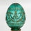 Thumbnail: Faberge Gilt Intaglio Glass Winter Palace Egg Sterling Vermeil Silver Base