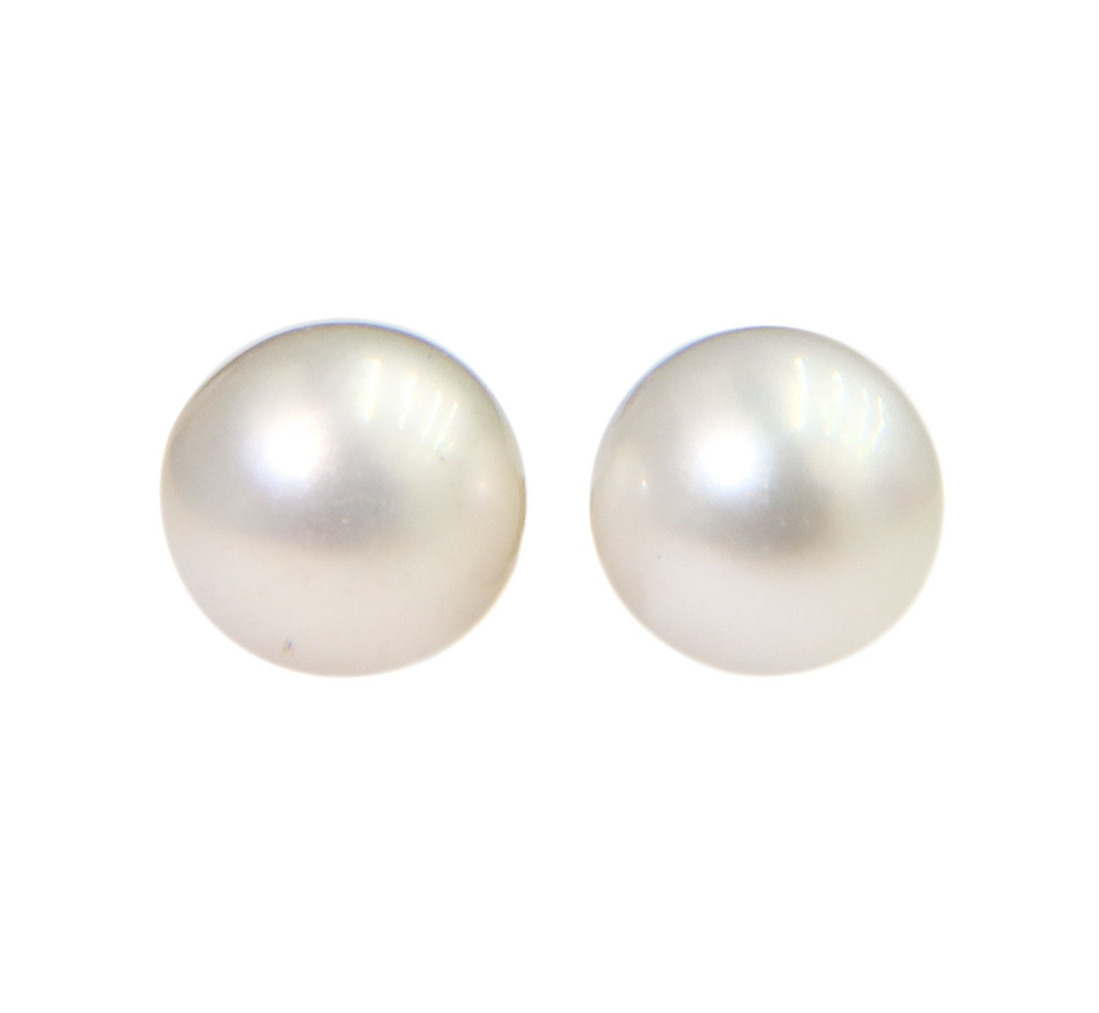 14k Yellow Gold and Cultured Pearl Stud Earrings
