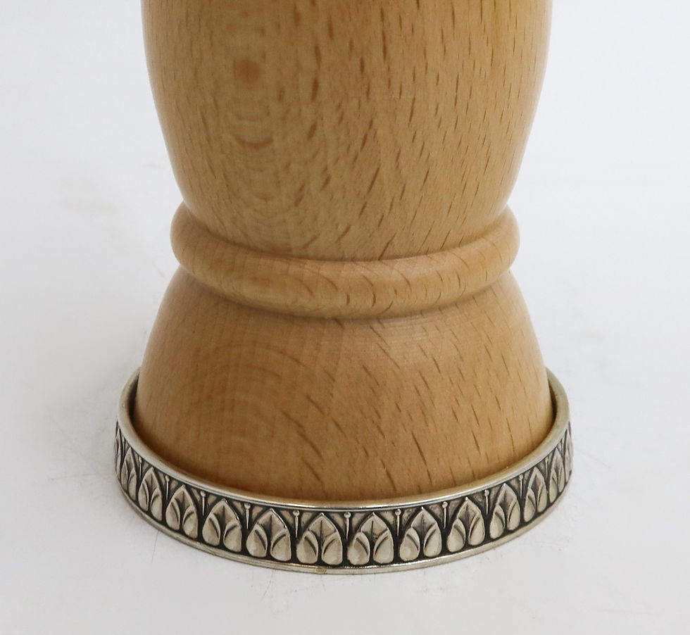 Thumbnail: Buccellati Sterling Silver and Beechwood Pepper Grinder in Impero