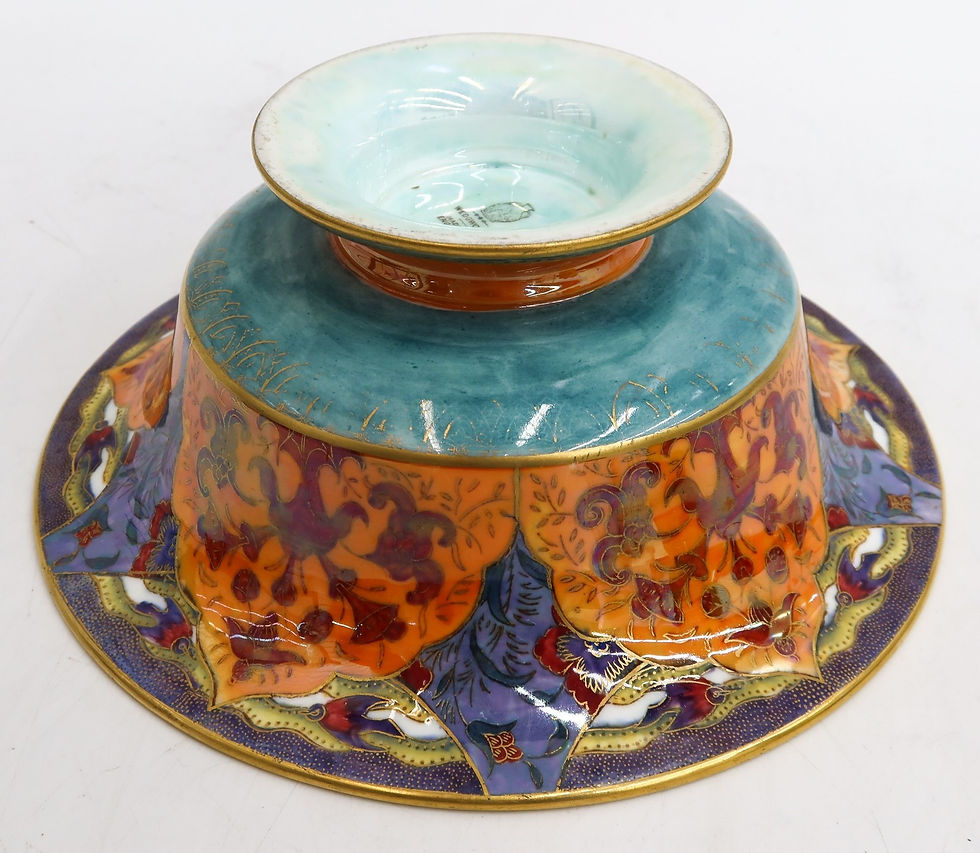 Thumbnail: Wedgwood Fairyland Lustre Porcelain Nizami Footed Bowl Daisy Makeig Jones
