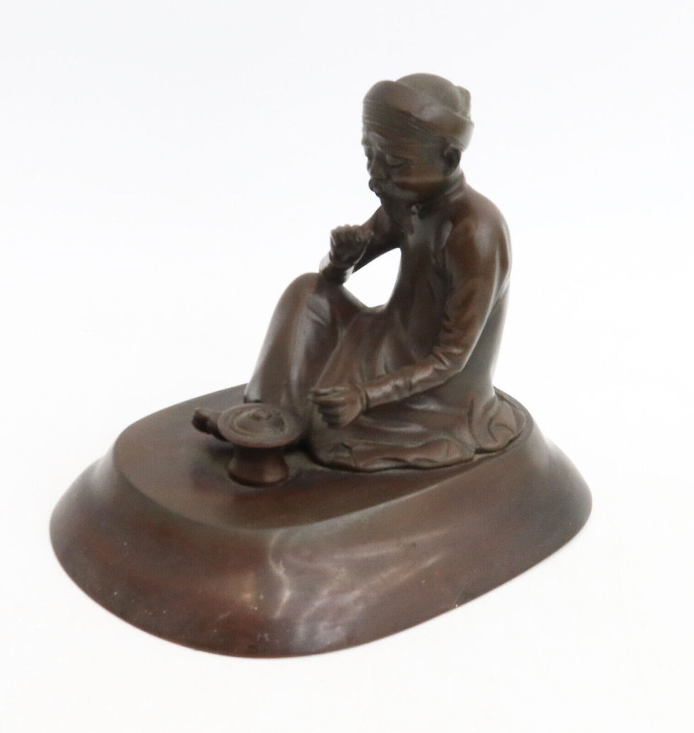Thumbnail: Vietnamese Patinated Bronze Sculpture of Man Sitting Late 19th Early 20th Cent.