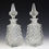 Thumbnail: Pair of Czech Crystal Perfume Bottles, c1950 Deeply Hand Cut & Polished