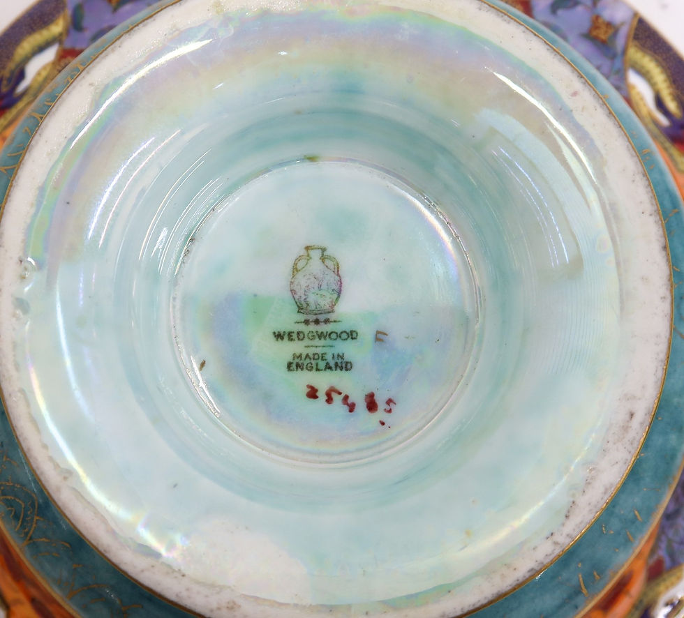 Thumbnail: Wedgwood Fairyland Lustre Porcelain Nizami Footed Bowl Daisy Makeig Jones