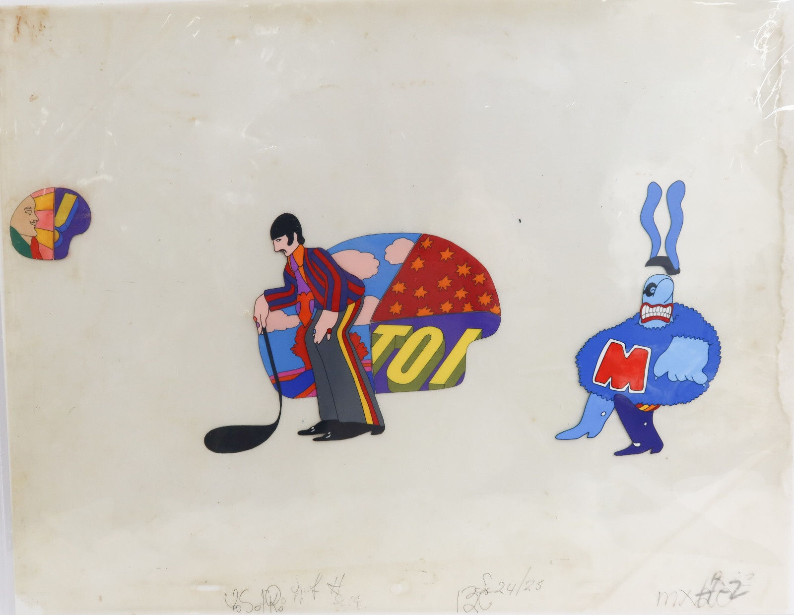 Animation Cel The Beatles Yellow Submarine Ringo Starr Max Blue Meanie  1968