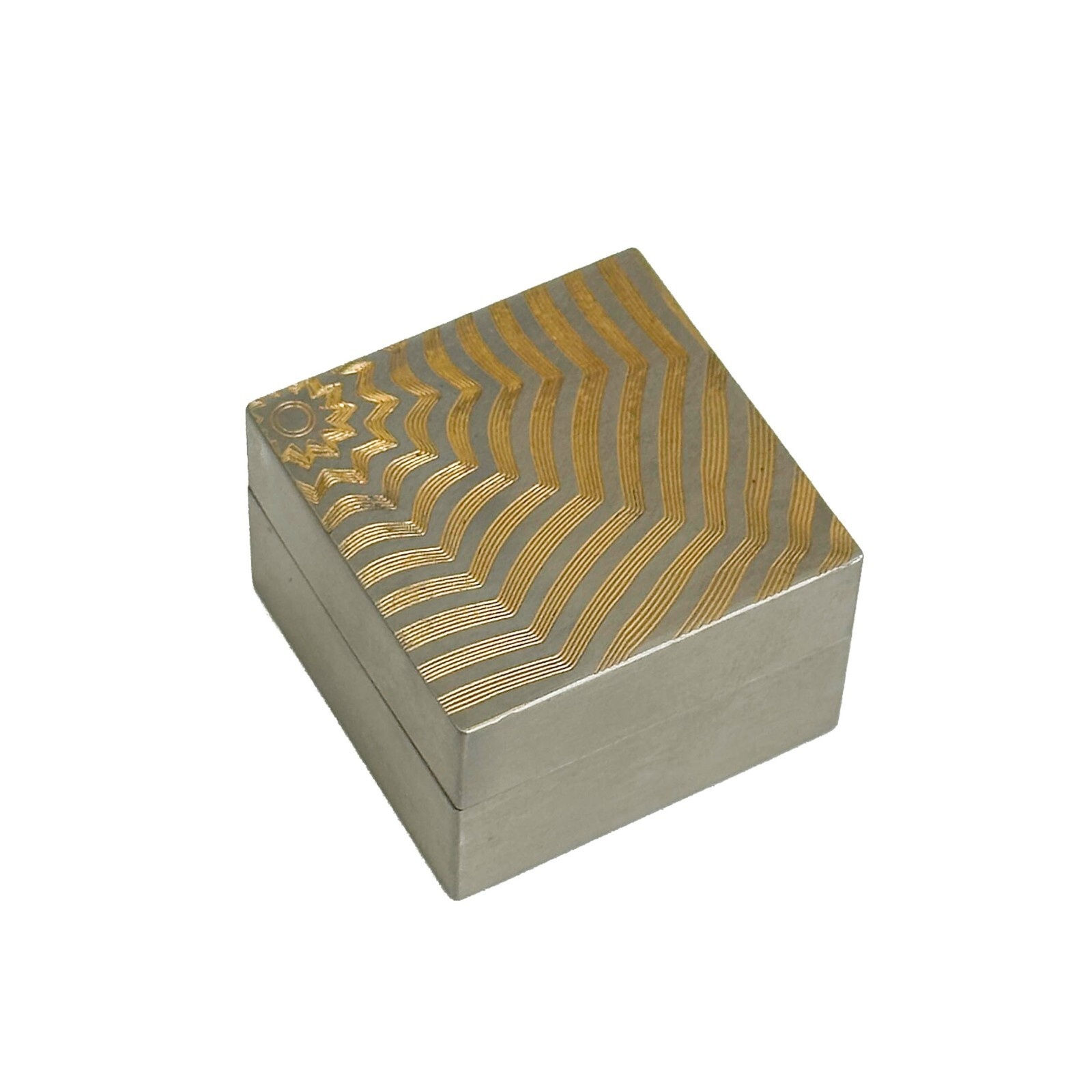 Dale Chase Gilt Steel Metal Small Square Box