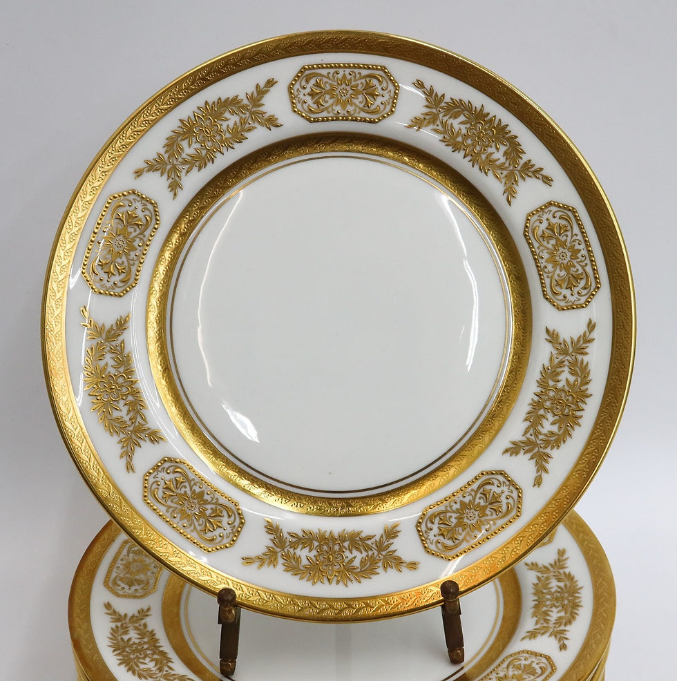 Thumbnail: 11 Aynsley England Porcelain Salad or Dessert Plates in Engagement 8220 c1940