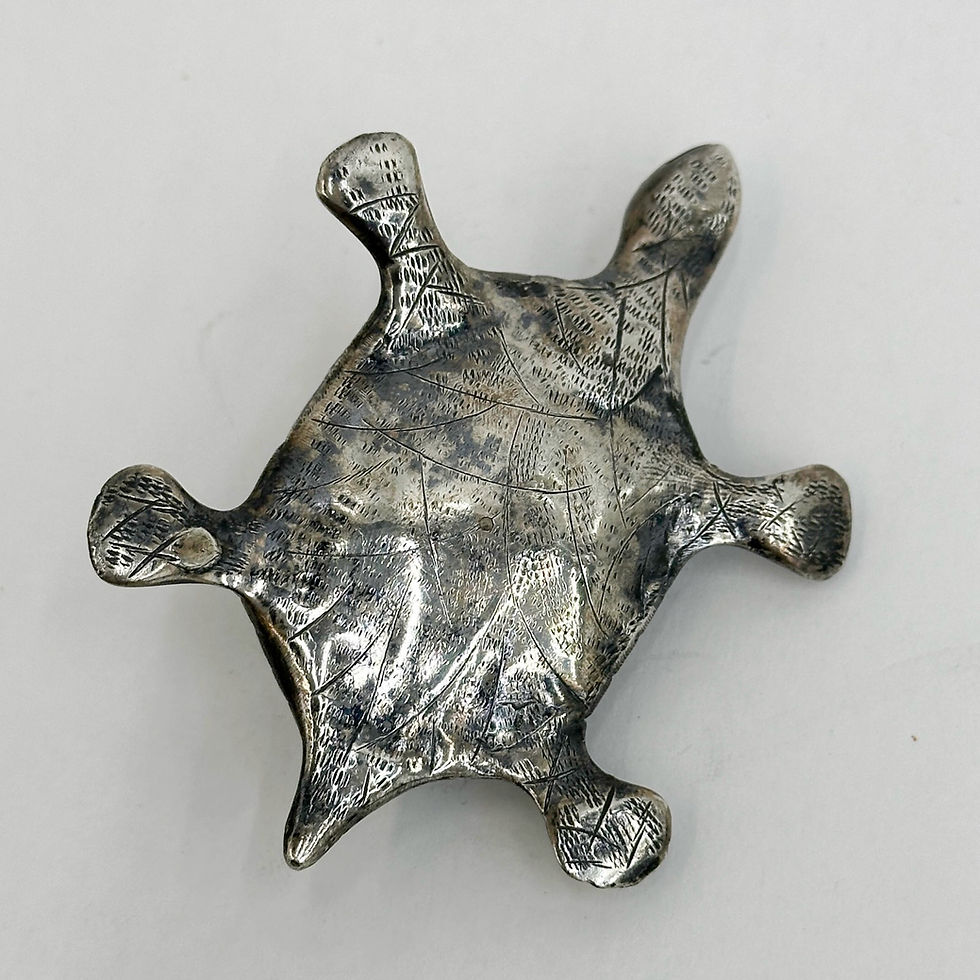 Thumbnail: Solid Silver Turtle Figurine