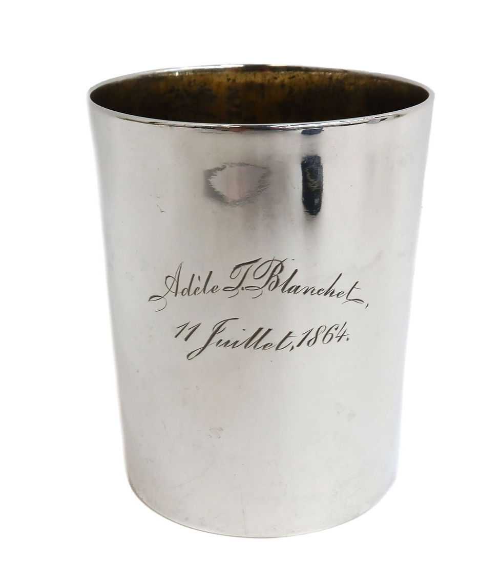 Francois Sasseville Quebec Silver and Gilt Beaker 1864
