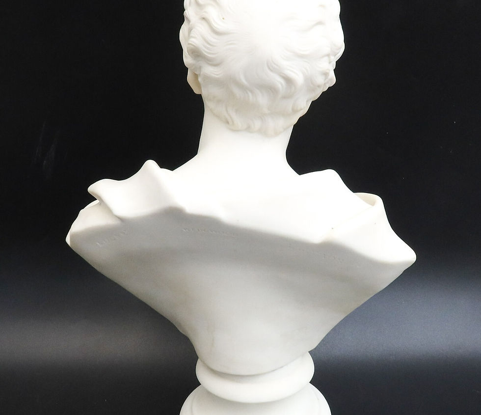 Thumbnail: Wedgwood England Carrara Marble Bust of Thomas Moore circa 1870 by William Wyon