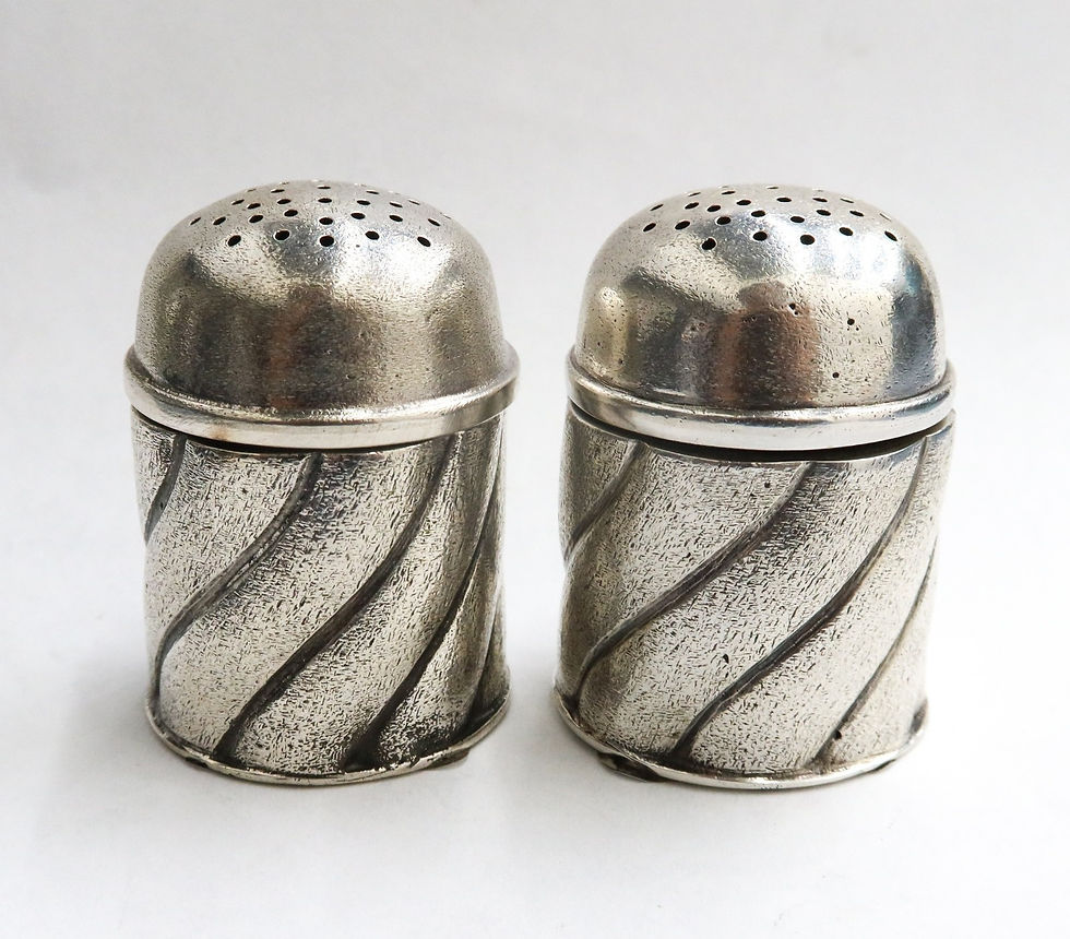 Thumbnail: Pair Gianmaria Buccellati 925 Sterling Salt and Pepper Shakers Prestigio