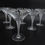 Thumbnail: 9 Lalique France Cut Glass Champagne  Tall Sherbet Goblets in Treves Signed Box