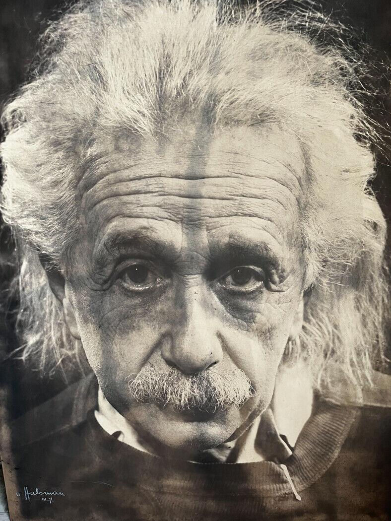 Thumbnail: Albert Einstein Silver Gelatin Print Photograph by Philippe Halsman, Signed