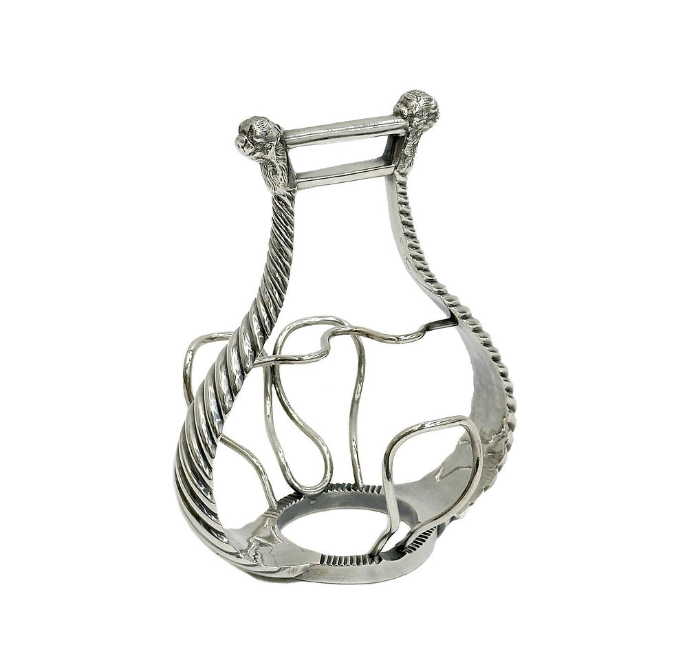 Hermes Paris Silver Plate Pipe or Cigar Holder Lyre Form circa 1950