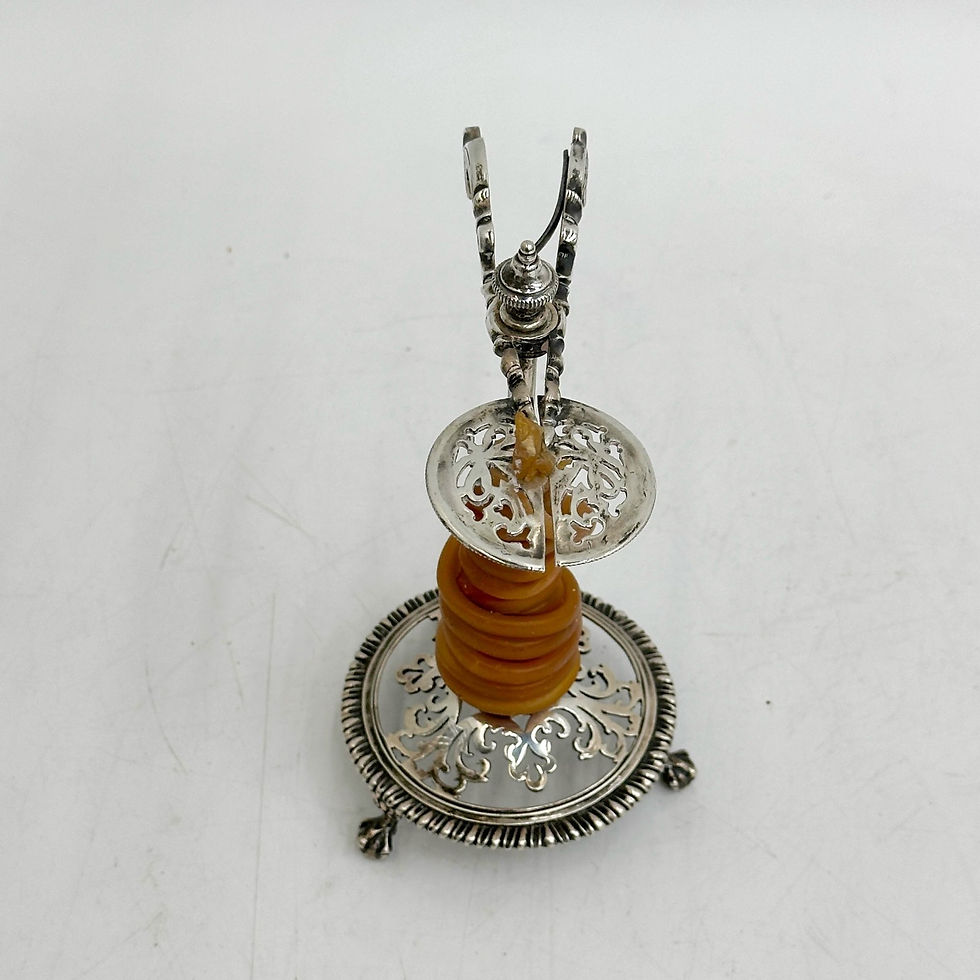 Thumbnail: Samuel Herbert & Co English Sterling Silver Wax Jack Wax Taper Holder George II