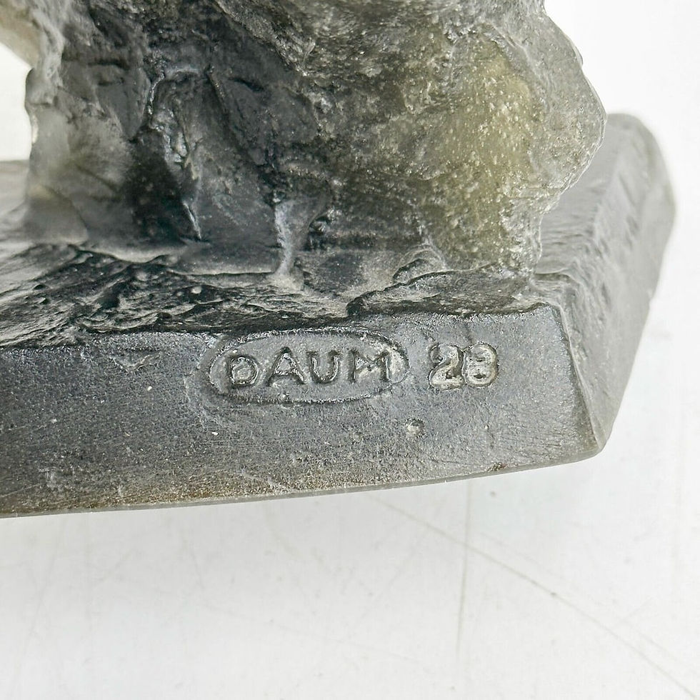 Thumbnail: Daum Pate de Verre Sculpture Solitude by Maurice Legendre Signed Ltd Ed/250