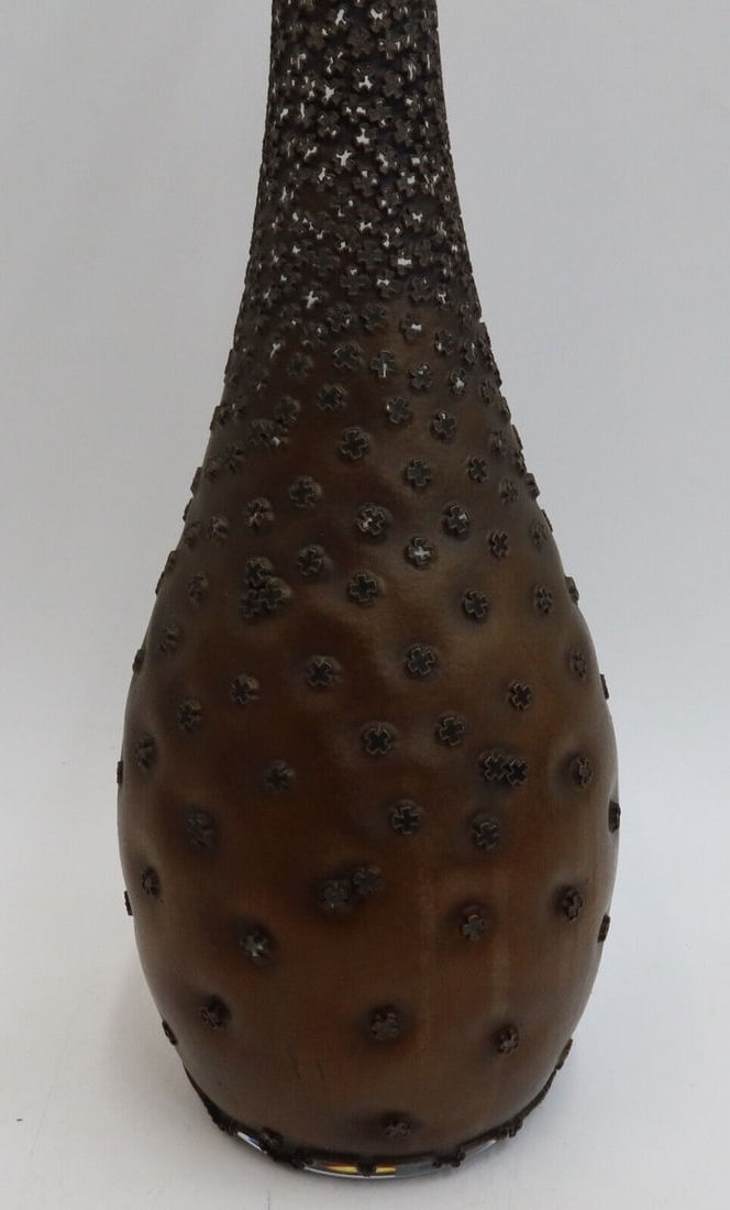 Thumbnail: Michael M. Glancy (US 20th C) and Baccarat France Copper Overlay Glass Decanter