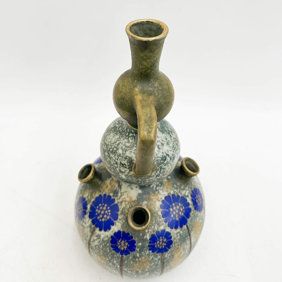 Thumbnail: Amphora Austria Faience Pottery Multi-Spout Gourd Shaped Jug Vase circa 1900