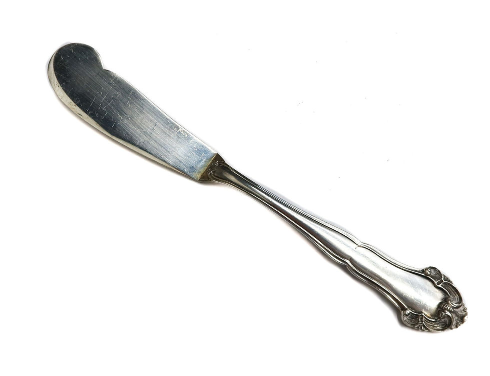 Buccellati Italian Sterling Silver Flat Master Butter Knife in Grand Imperiale