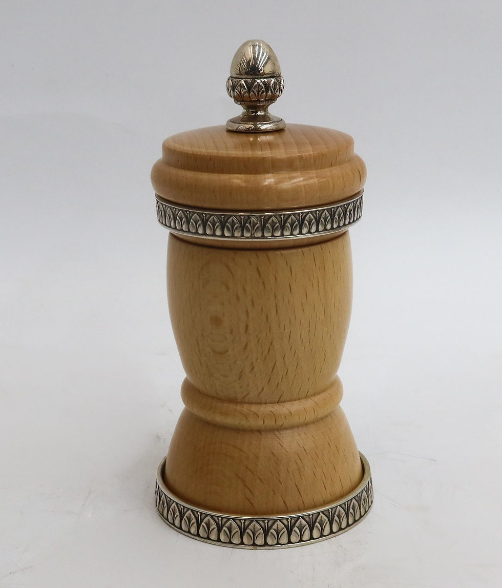Thumbnail: Buccellati Sterling Silver and Beechwood Pepper Grinder in Impero