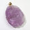 Thumbnail: Gump's 14k Yellow Gold Carved Amethyst Necklace Pendant Leaves Birds Shells