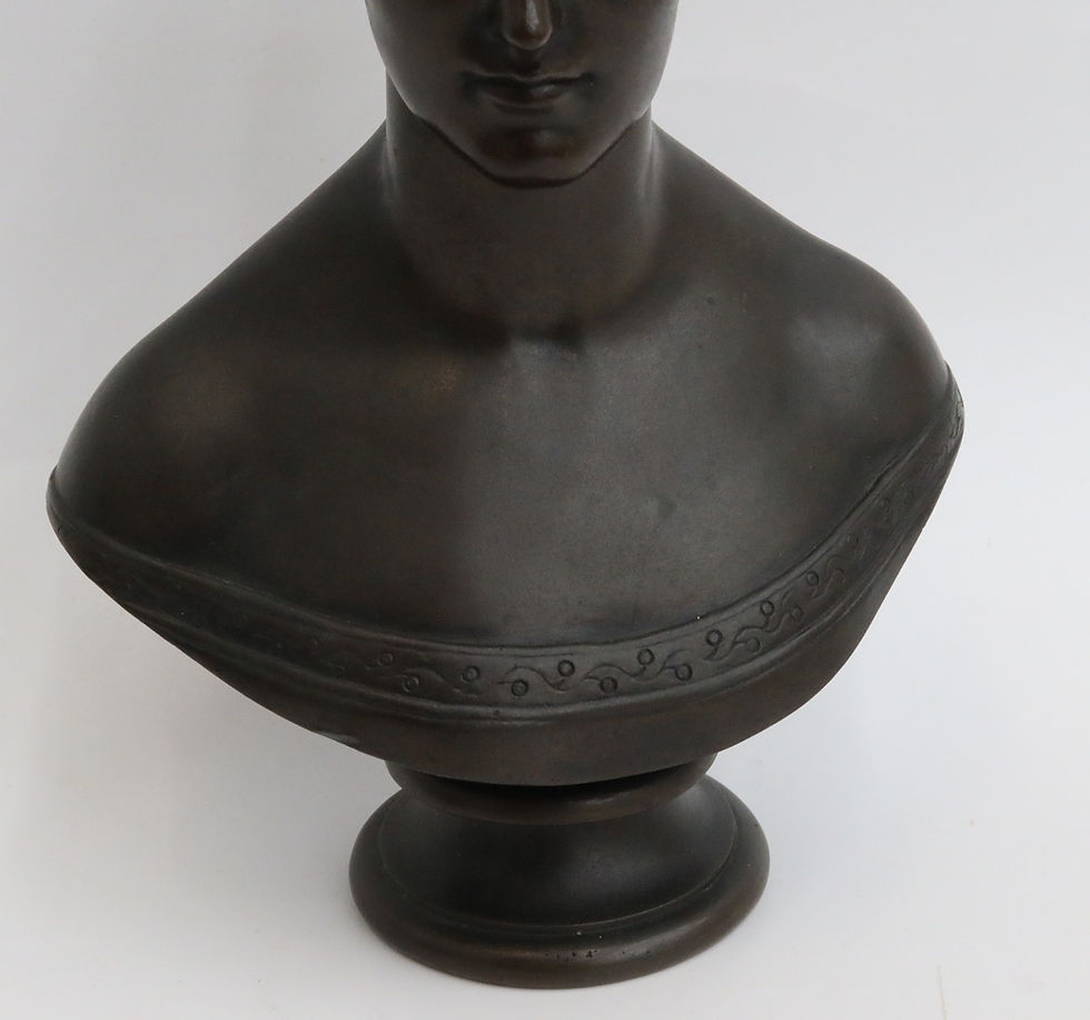 Thumbnail: Carlo Marochetti (Italian French) Patinated Bronze Bust of a Woman Signed 19th C