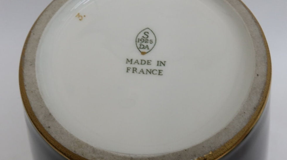 Thumbnail: Sevres France Cobalt Blue and Gold Snowflake 14.5 inch  Porcelain Vase c1925