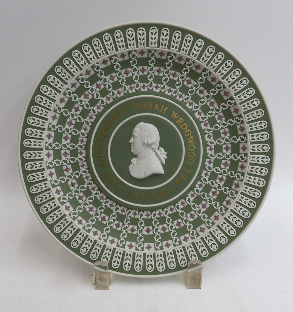 Thumbnail: Wedgwood England Jasperware Commemorative  Plate of Josiah Wedgwood Ltd Ed 103