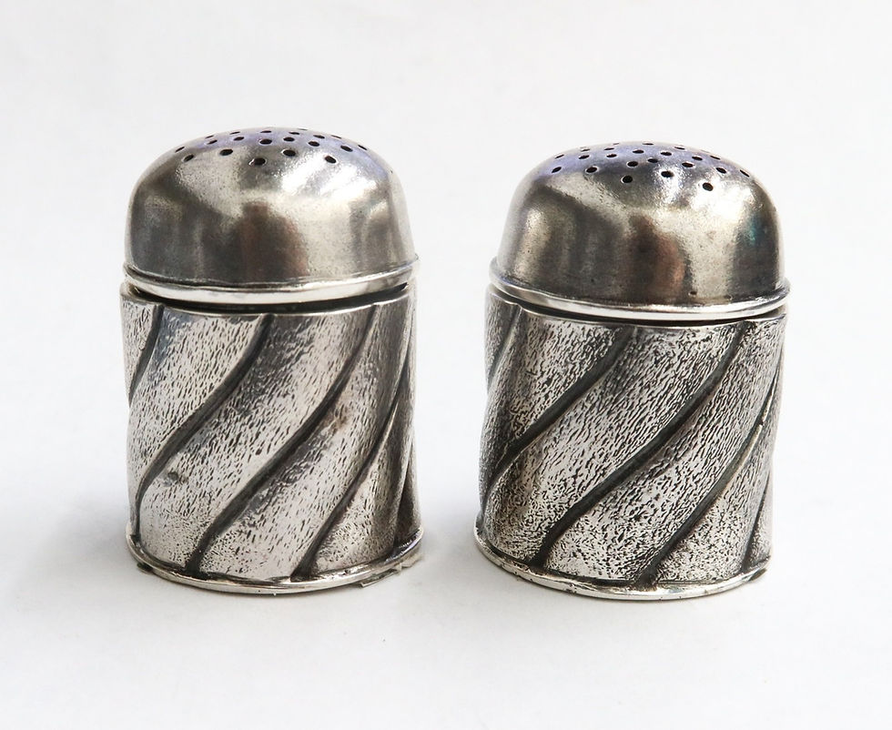 Thumbnail: Pair Gianmaria Buccellati 925 Sterling Salt and Pepper Shakers Prestigio