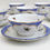Thumbnail: 11 Herend Hungary Porcelain Cup and Saucers in Rothschild Bird Blue Fish Net