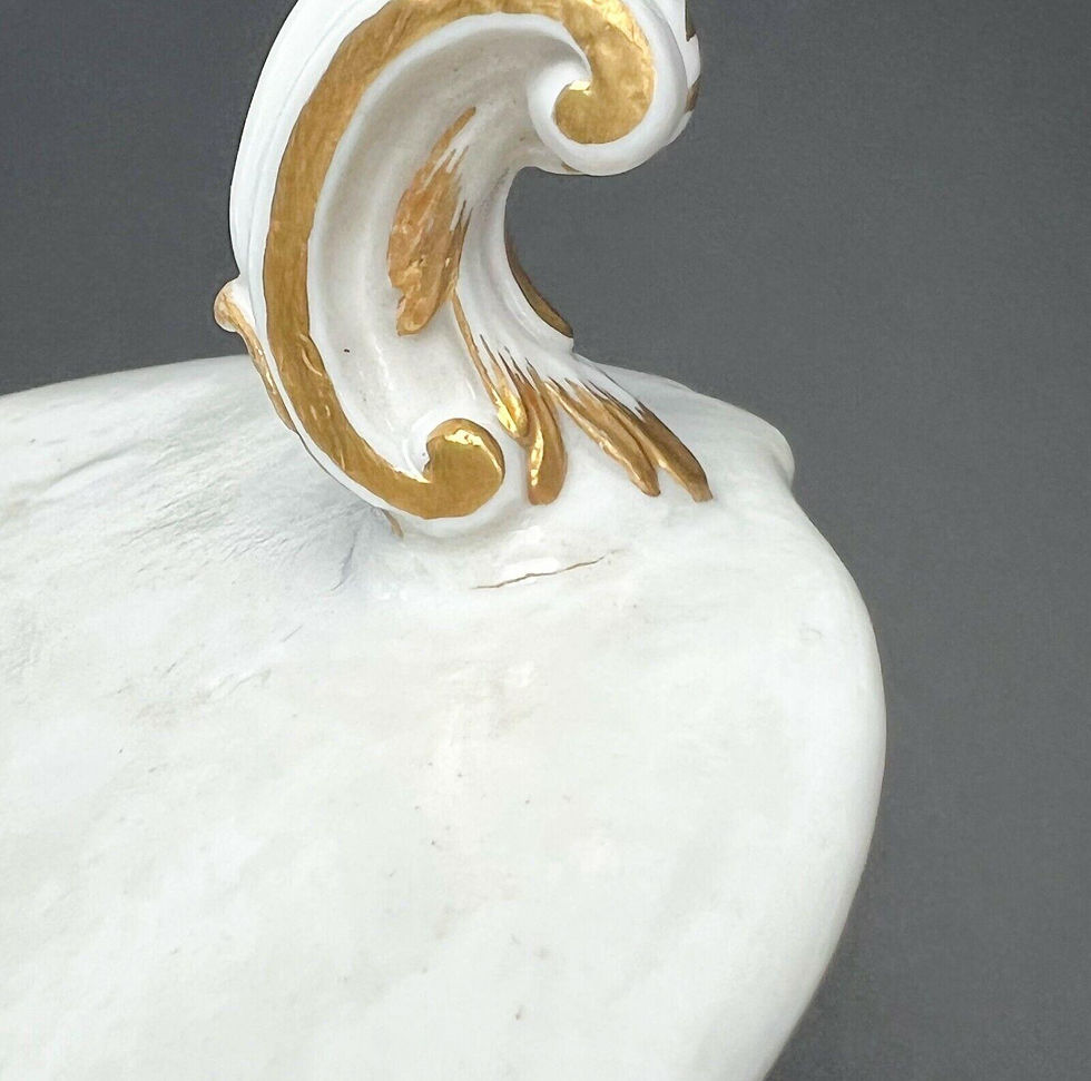 Thumbnail: Pair Meissen Marcoloni Ornithological Porcelain Footed Trays or Cake Plates