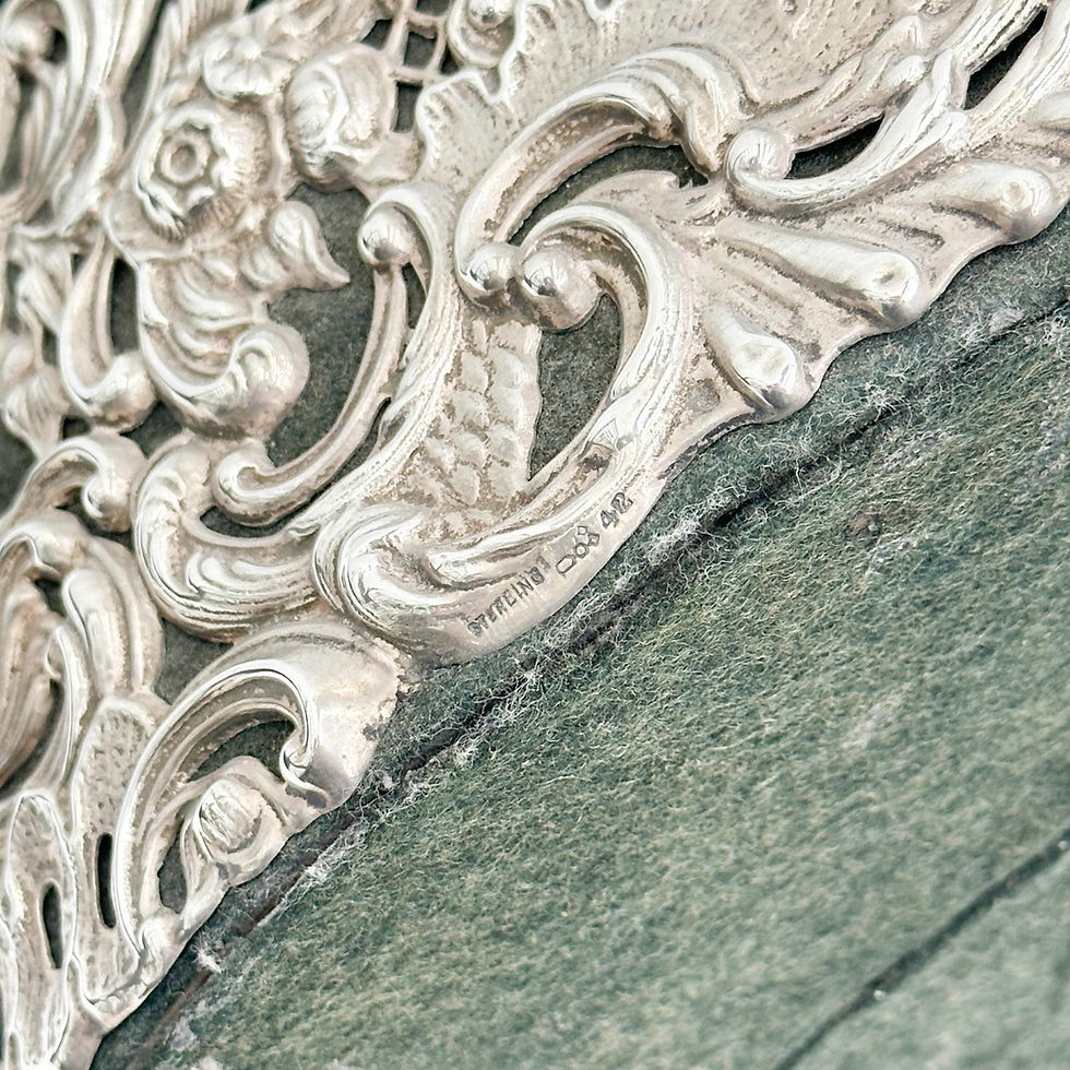 Thumbnail: Dominick & Haff American Sterling Silver Mounted Letter Box c1890