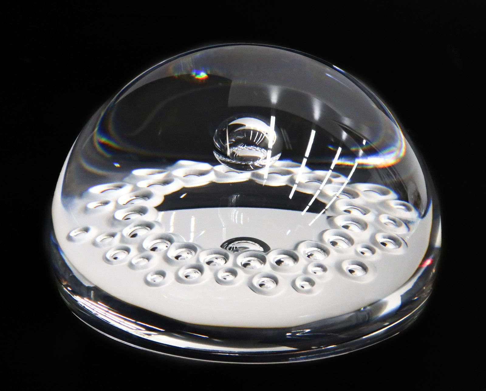 Steuben Art Glass Paperweight Sphere of Creativity by Eric Hilton Ltd Ed 500