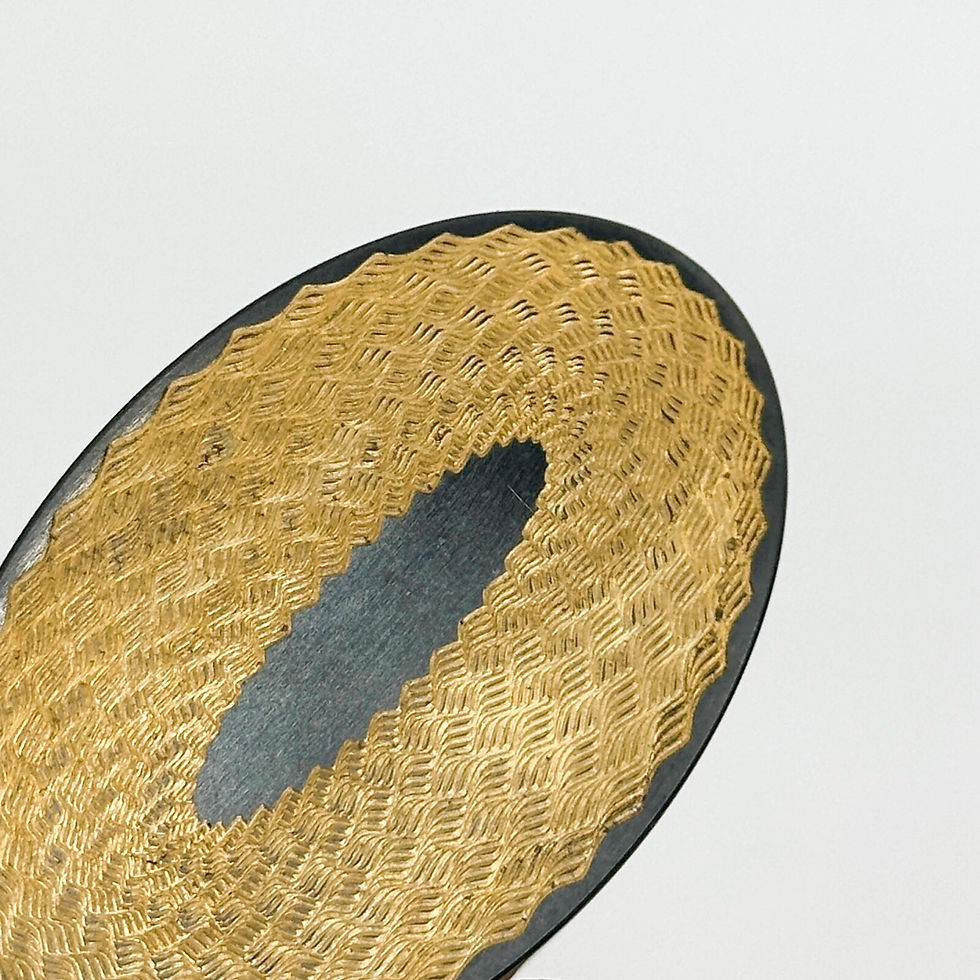 Thumbnail: Dale Chase Gilt Black Metal Small Oval Box