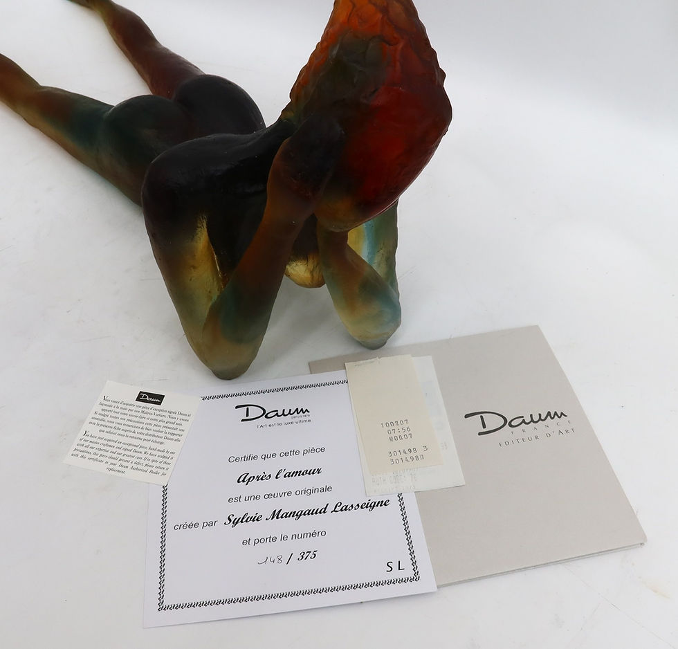 Thumbnail: Daum Pate de Verre Art Glass Sculpture After Love Sylvie Lasseigne Ltd Ed/375