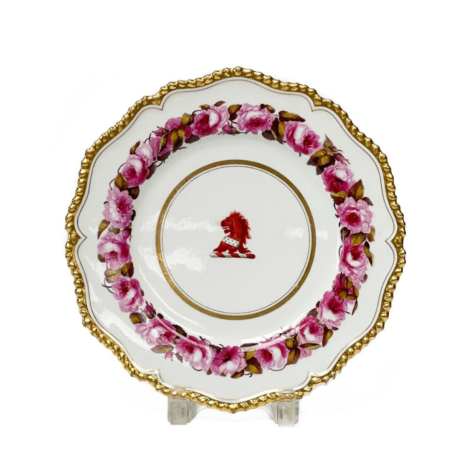 Flight, Barr & Barr Worcester Hand Painted Porcelain Armorial Dinner Plate