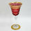 Thumbnail: 12 Saint (St.) Louis France Red Cut to Clear Glass Water Goblets Stella Gold