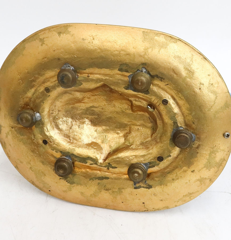 Thumbnail: Sevres France Hand Painted Porcelain and Gilt Bronze Candle Holder Tray