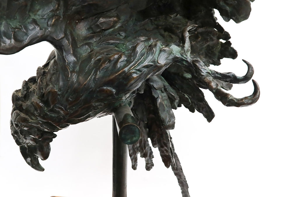 Thumbnail: Sandy Scott (American b1943) Bronze Sculpture Parrot on Perch Ltd Ed 5/25 1982