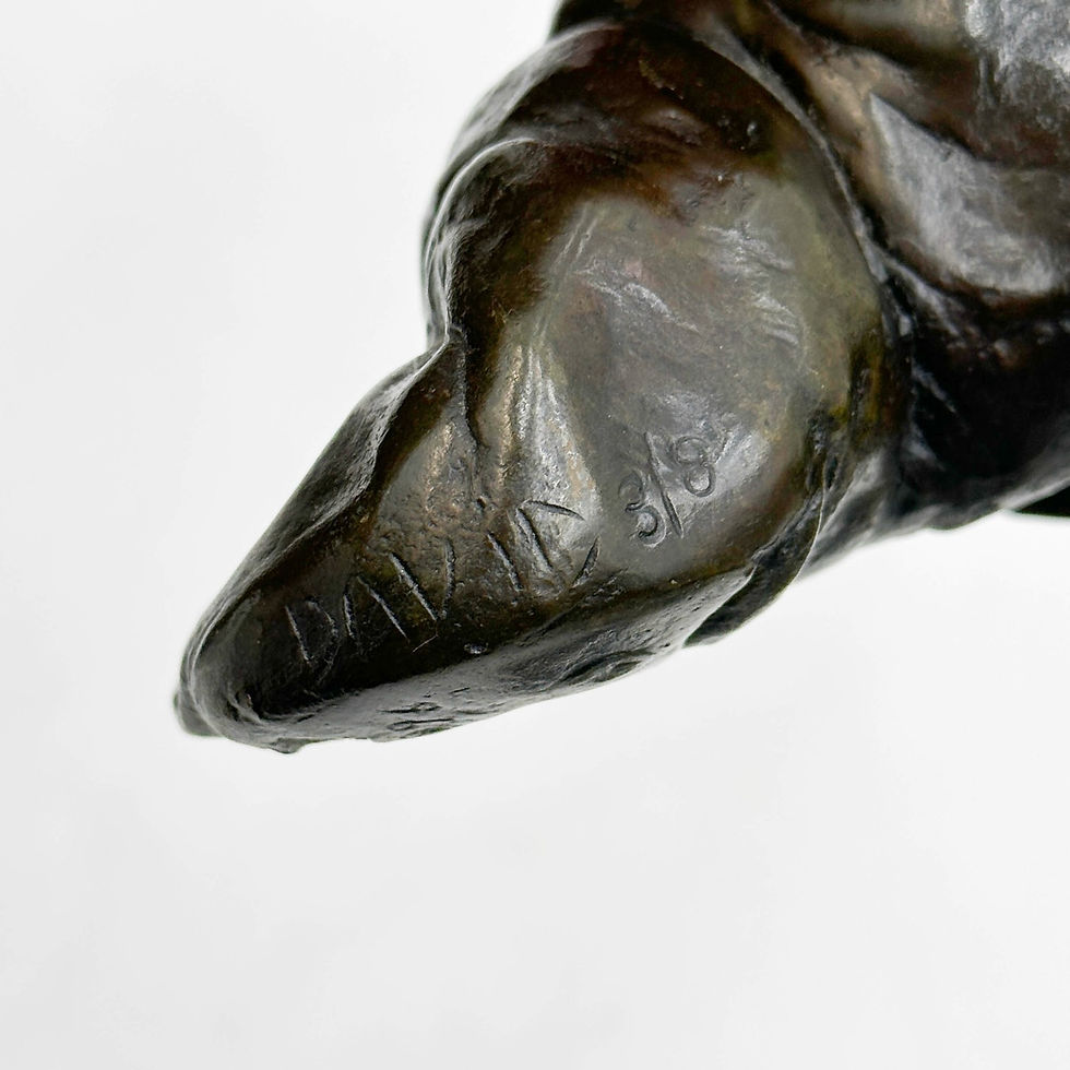 Thumbnail: Pair Jose-Maria David French Bronze Seal Walrus Sculptures LTD ED/8