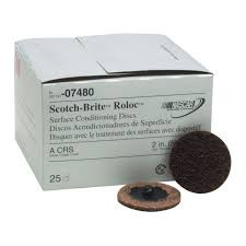 3M Scotch-Brite™ Roloc™ SC Surface Conditioning Disc, 07481, SC-DR, A/O Medium, TR, 2 in, 25/Carton