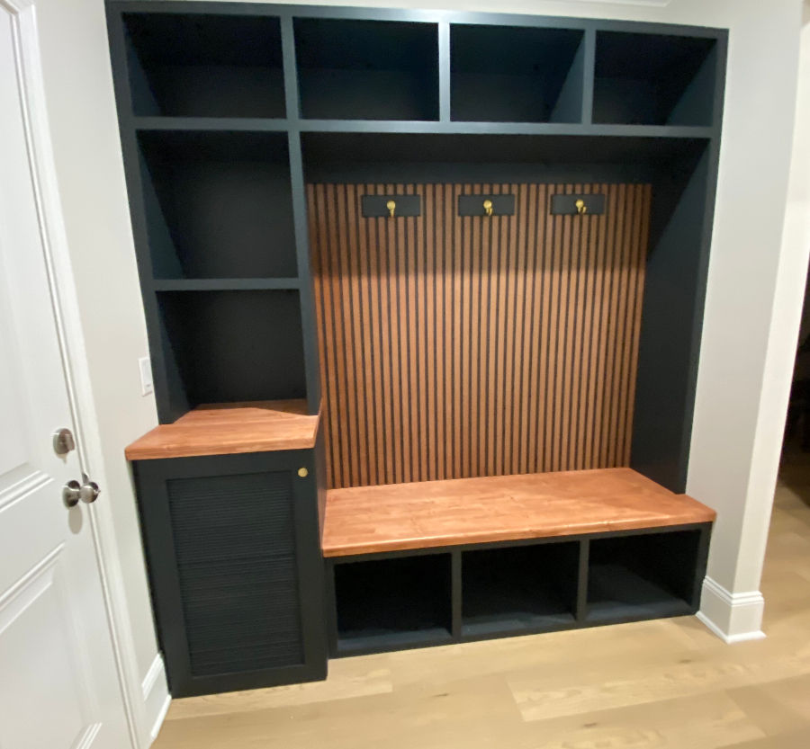 Complete mudroom transformation by Triangle Repairs LLC in North Carolina