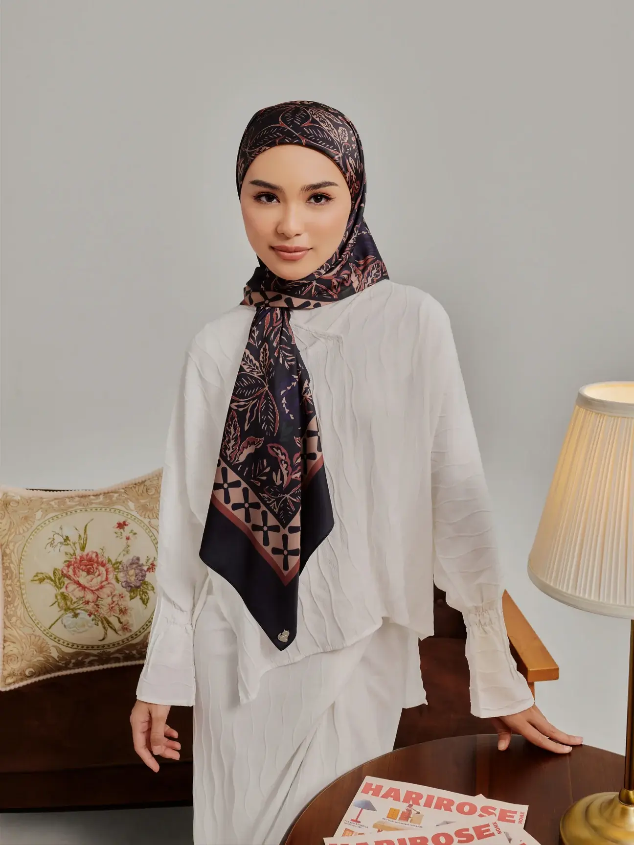 Jameela Scarf in Mahogany