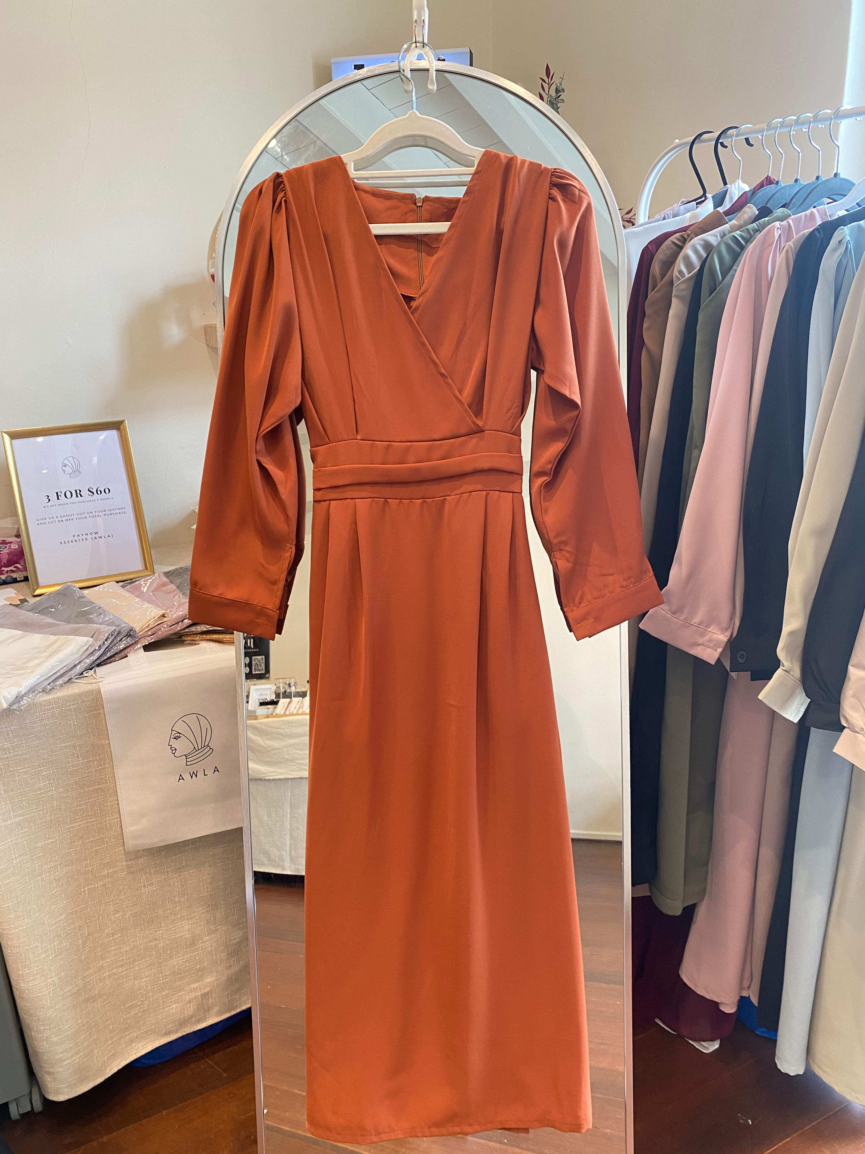 Lily Dress in Terracotta