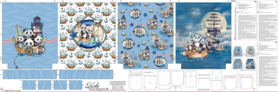 Kinder Rucksackpanel - Pandabären