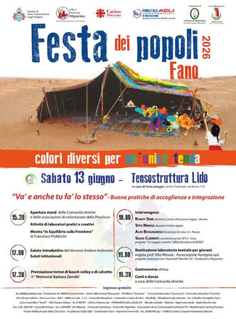 Il Teatro Aenigma alla Festa dei Popoli di Fano il 13 giugno 2026 con la Fondazione Migrantes