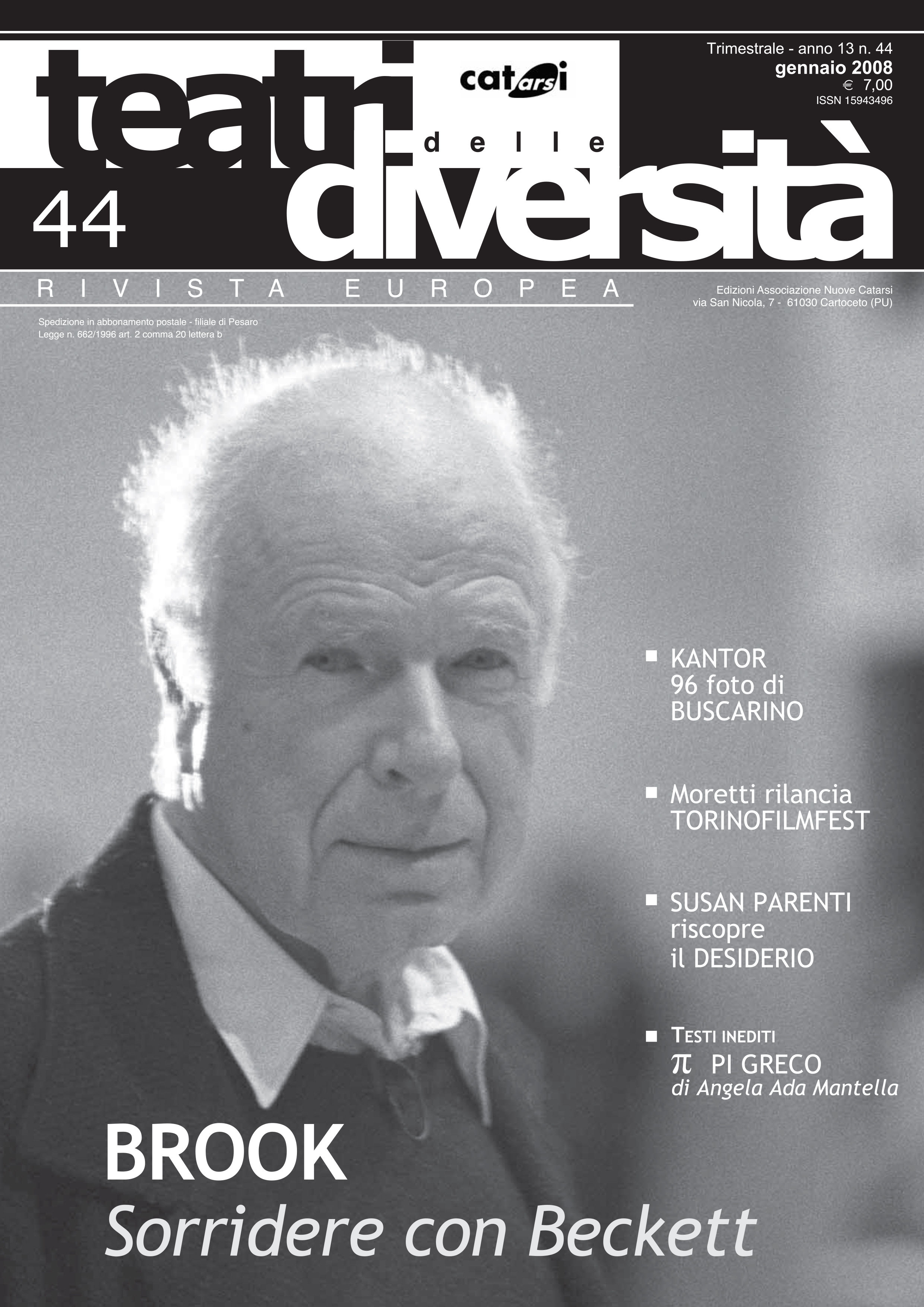 Teatri delle diversità / n. 44