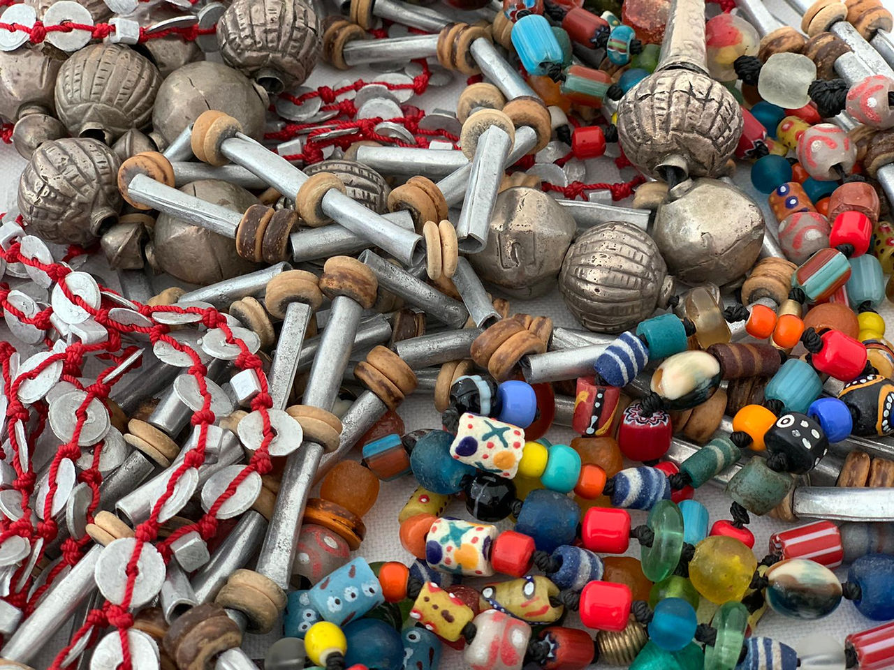 Multicoloured Beaded necklaces