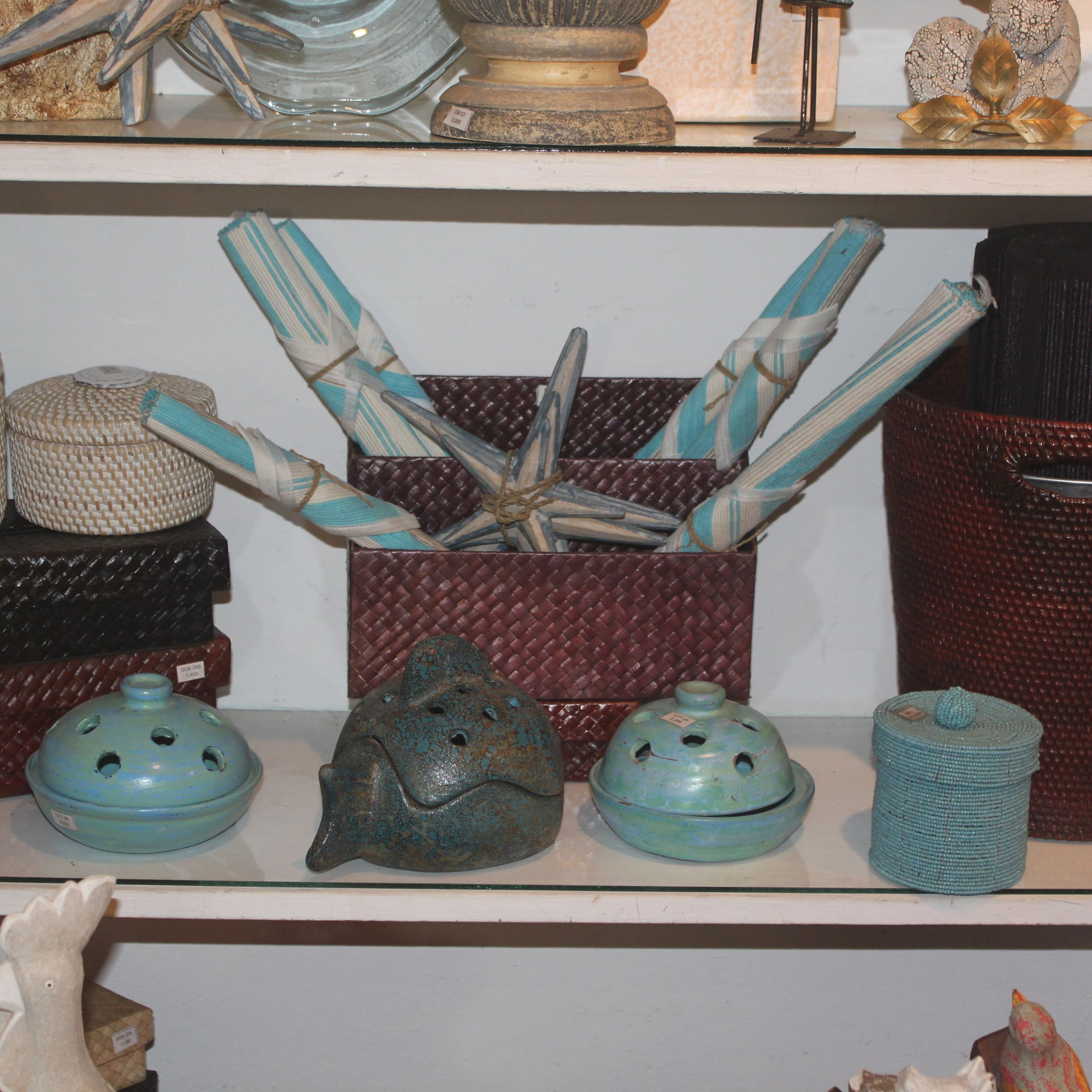 Blue mosquito coil holders
