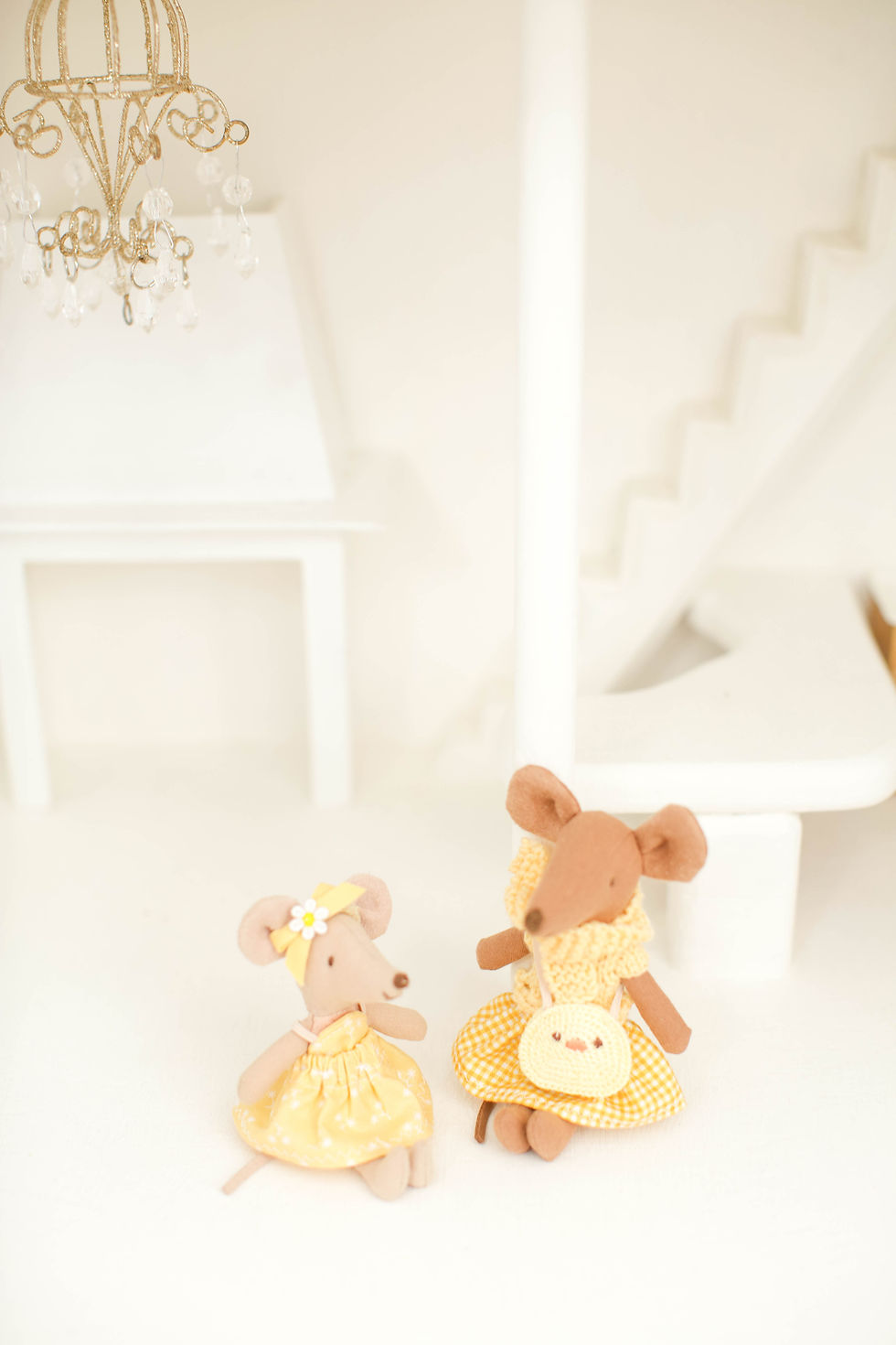 Thumbnail: LOM Classic Knit Top, Gingham Skirt, Scarf, Chick Bag + Flower Headband