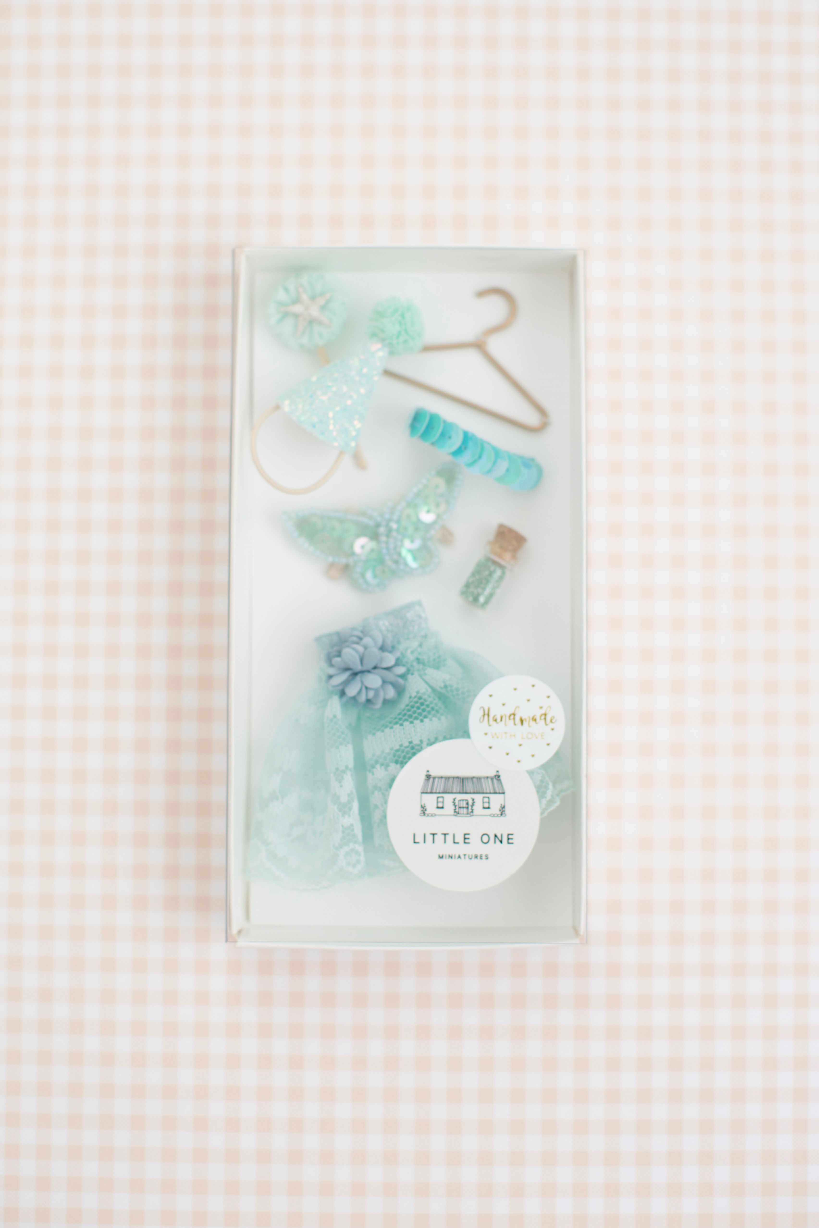 LOM Mousel HYDRANGEA FAIRY {TURQUOISE} Dress, Headband, Star Wish and Party Hat